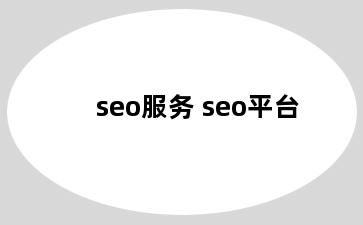 seo服务 seo平台